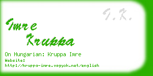 imre kruppa business card